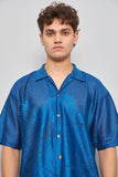 Camisa casual  azul hust talla L 105