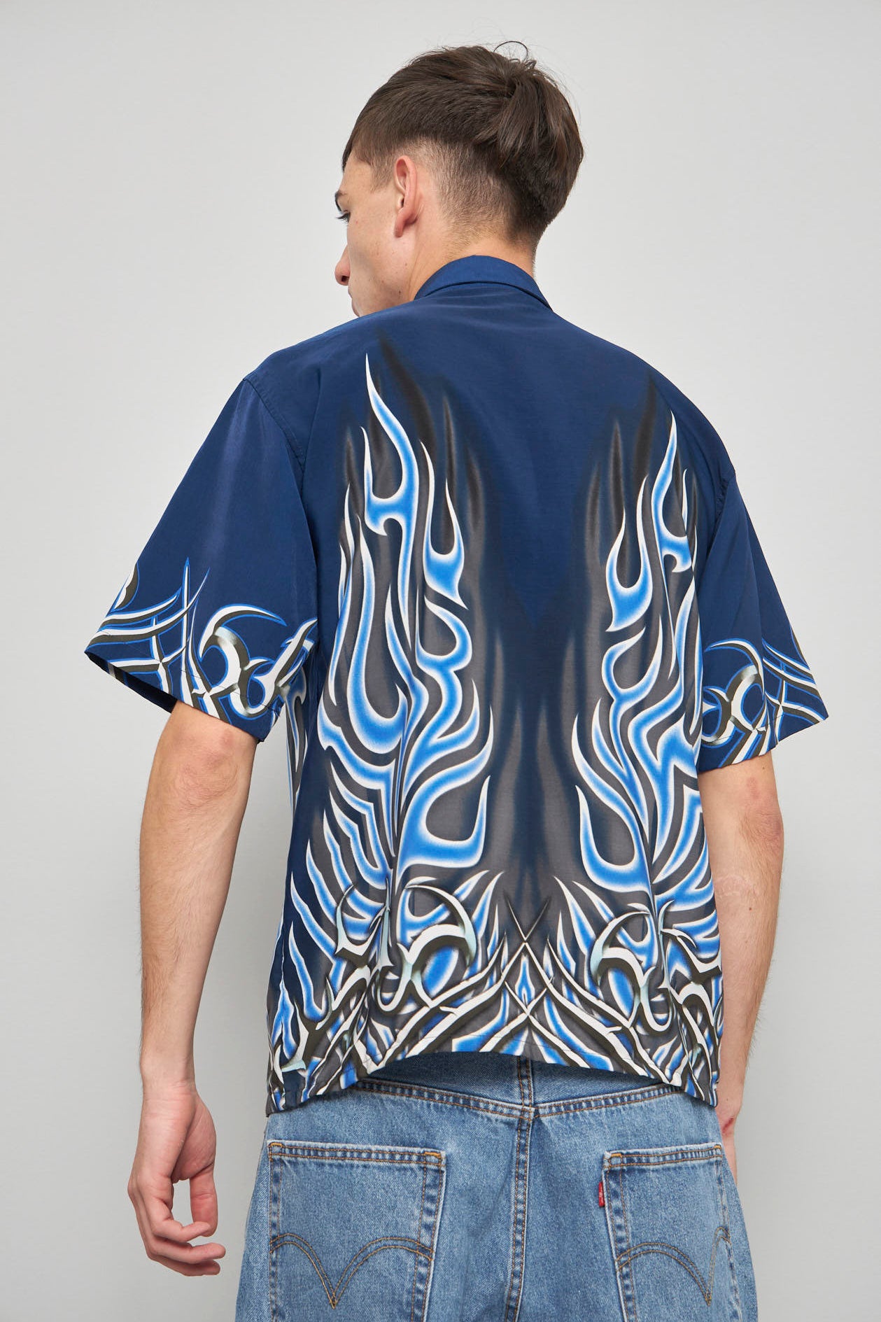 Camisa casual  azul authentic shaolin talla Xl 376